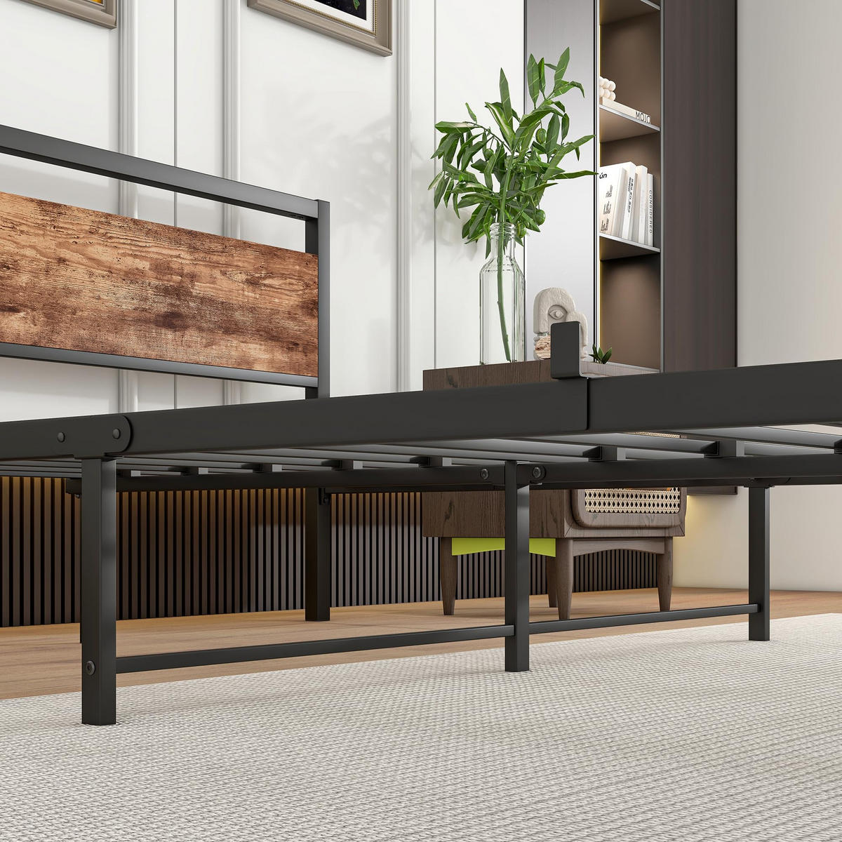 METALLBETT 140/200 cm DE-33024 mit Lattenrost und Stauraum Braun - Braun, Metall (140/200cm) - ComfortXL