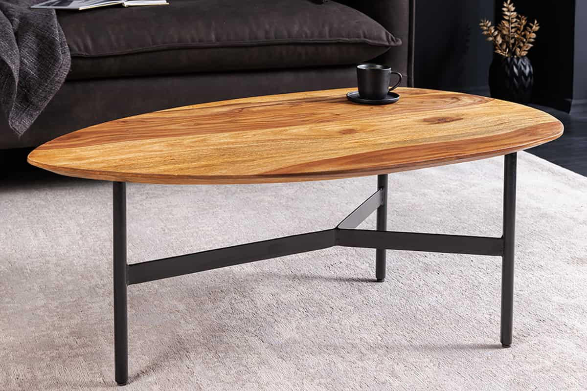 COUCHTISCH BEAUTY BY NATURE Sheesham quadratisch Natur 86cm - Braun, Holz/Metall (50/86/37cm) - riess-ambiente