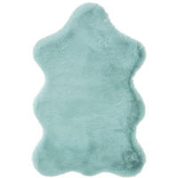 KUNSTFELL-TEPPICH Dave Blau 60x90 cm - Blau, Textil (60/90cm) - benuta Nest