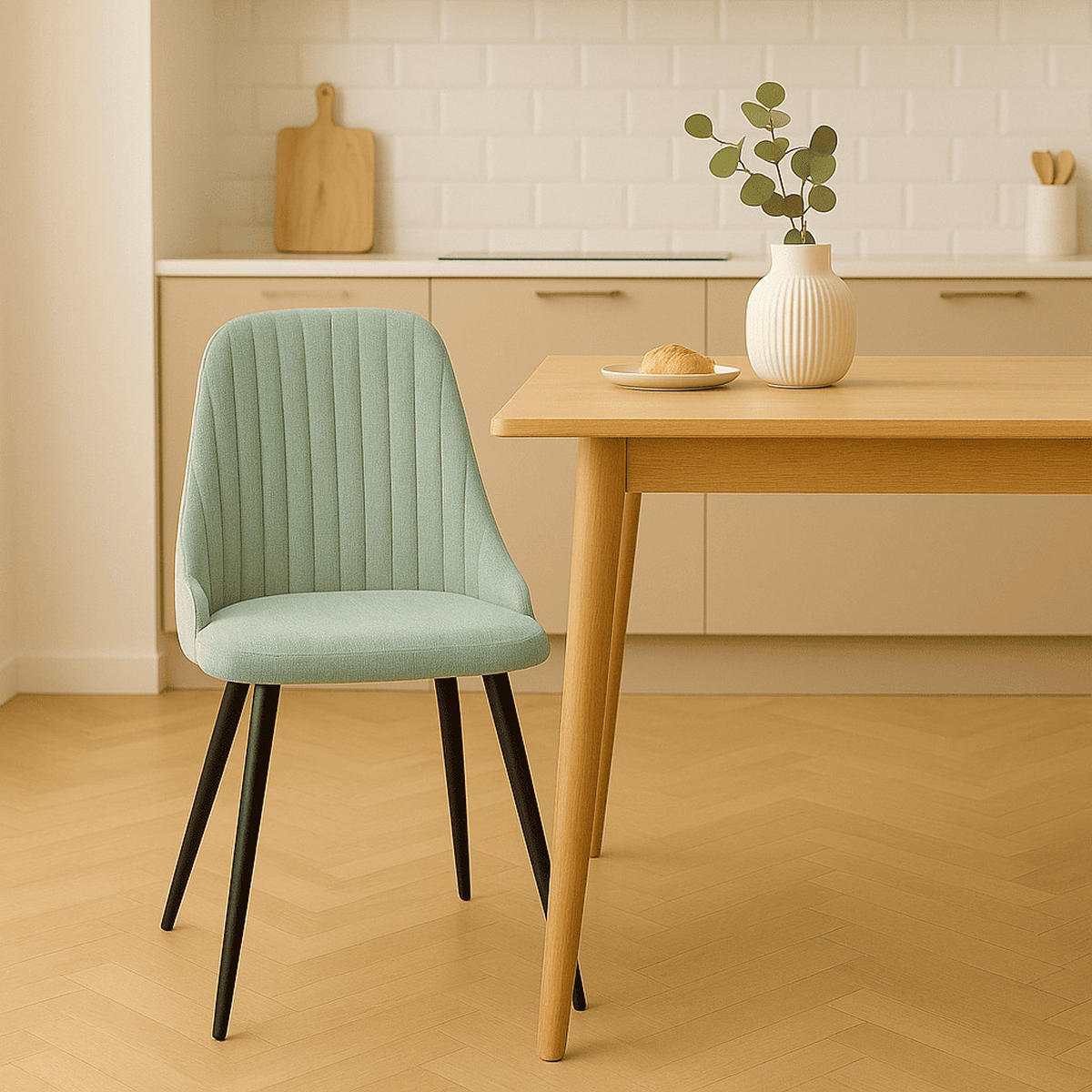 ESSZIMMERSTUHL Elma Schwarz 50/55/47 cm 2er-Set - Schwarz, Textil (55/47/50cm) - Calicosy