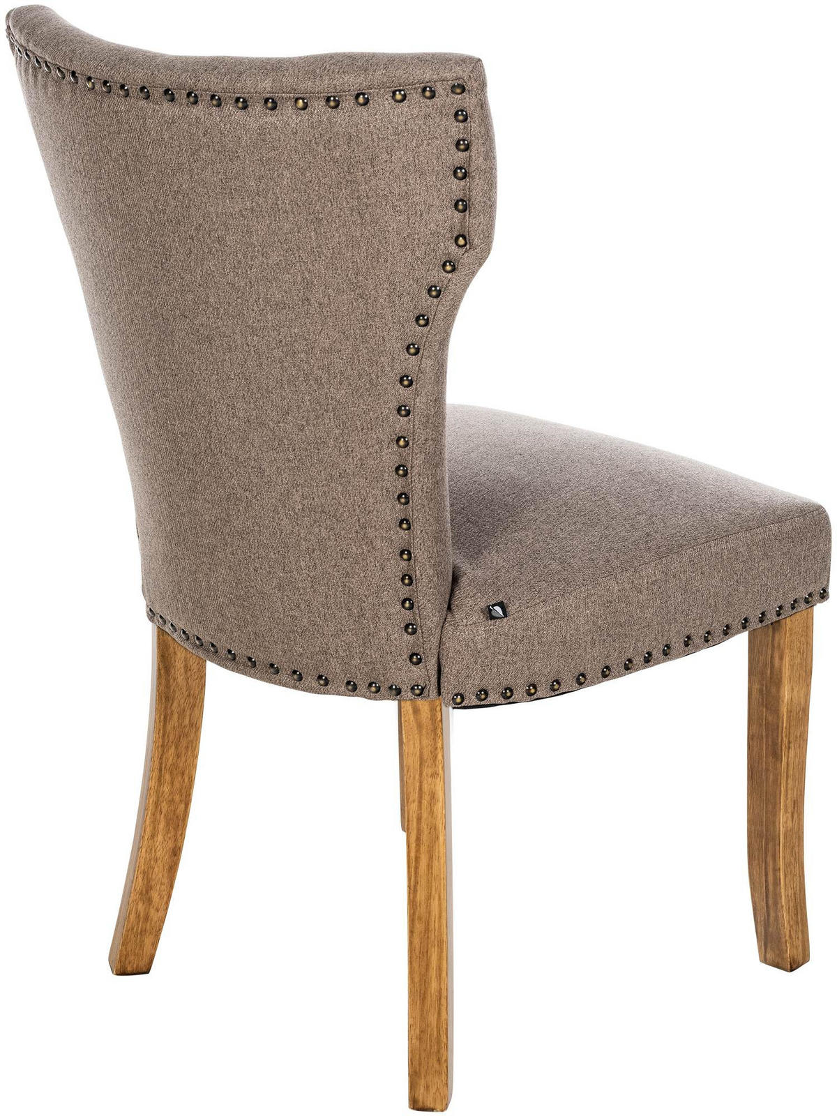 WOHNZIMMERSTUHL 2er Set Stoff taupe - Taupe/Naturfarben, Holz/Textil (52/90/59cm) - CLP