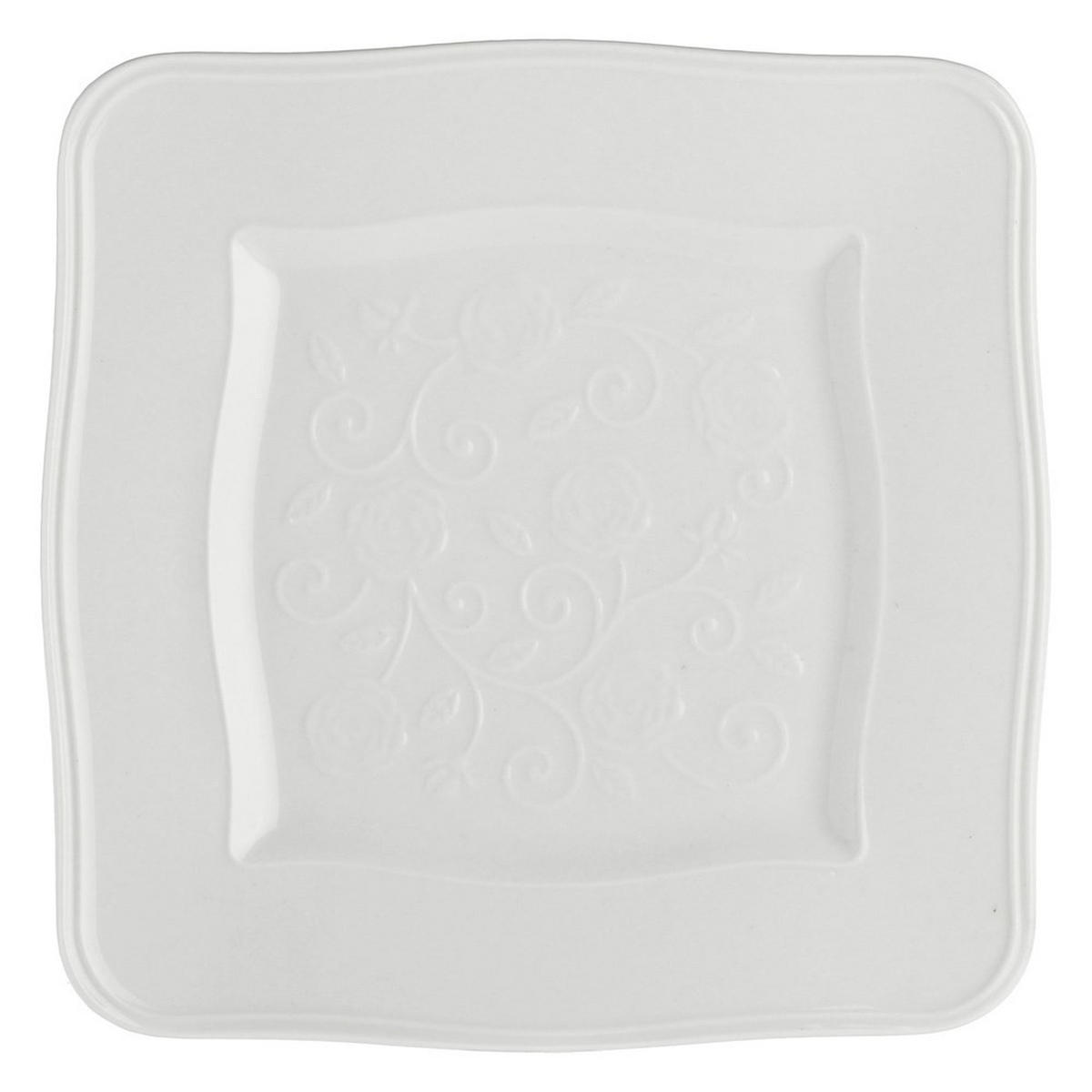 TELLER Weiß 20/20/2 cm P003800120Z - Weiß, Keramik (20cm) - La Porcellana Bianca 