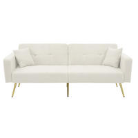 SCHLAFSOFA mit Bettfunktion verstellbar 175 x 64 x 72 cm Weiß - Weiß, Kunststoff (175/72/64cm) - Meubliv