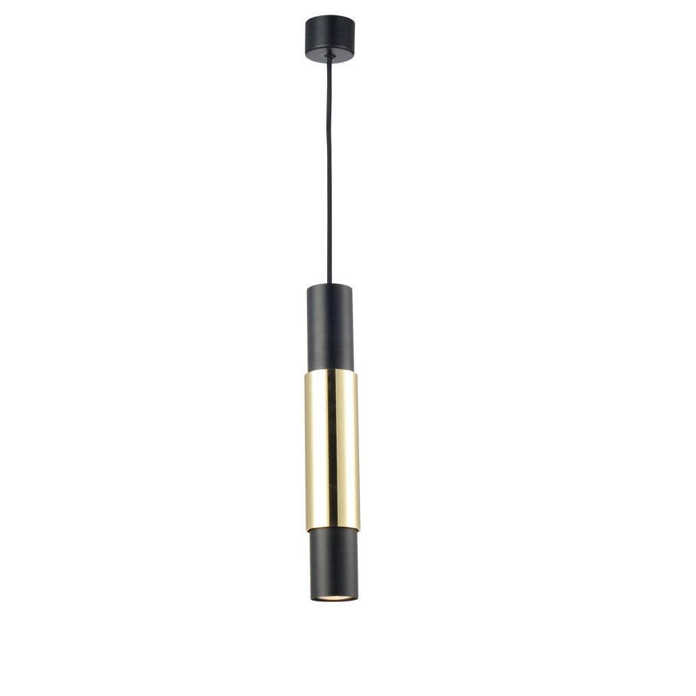 HÄNGELAMPE Crutch Schwarz - Goldfarben/Schwarz, Metall (5.8/5.8/40cm) - s.luce