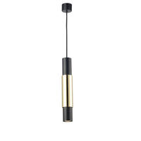 HÄNGELAMPE Crutch Schwarz - Goldfarben/Schwarz, Metall (5.8/5.8/40cm) - s.luce