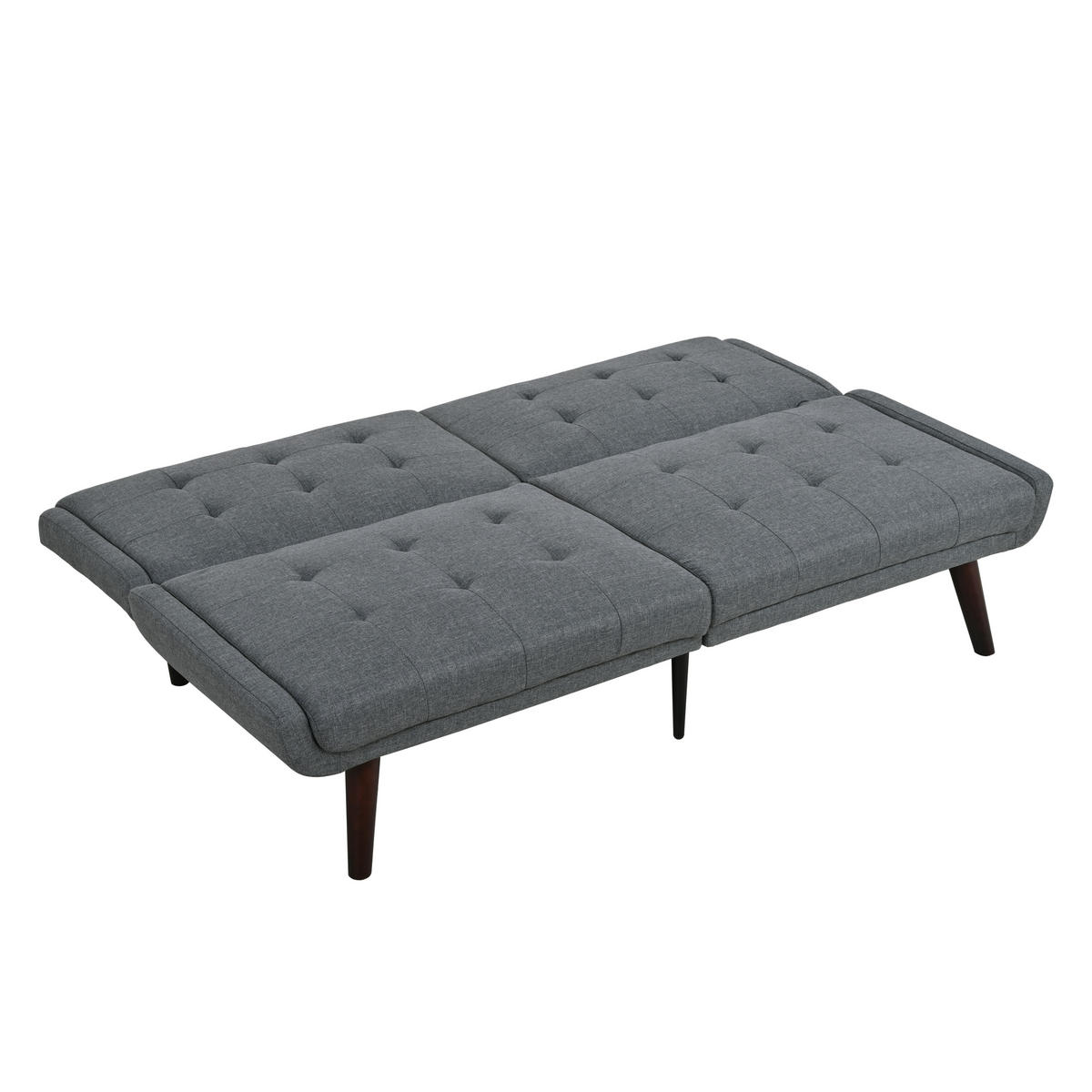 SCHLAFSOFA 157/51/70 cm cm in Leinenoptik Grau, ohne Armlehnen - Grau, Textil (51/70/157cm) - Oxeza