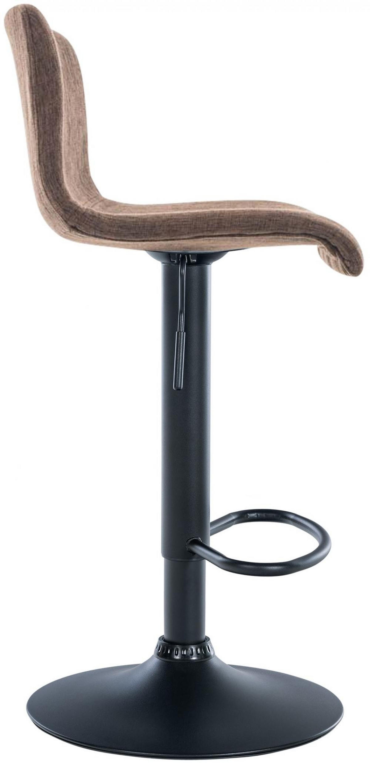 BARHOCKER Stoff braun - Schwarz/Braun, Textil/Metall (39/84/36cm) - CLP