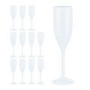 12xSEKTGLÄSER - Weiß, Kunststoff (0.15L) - Relaxdays