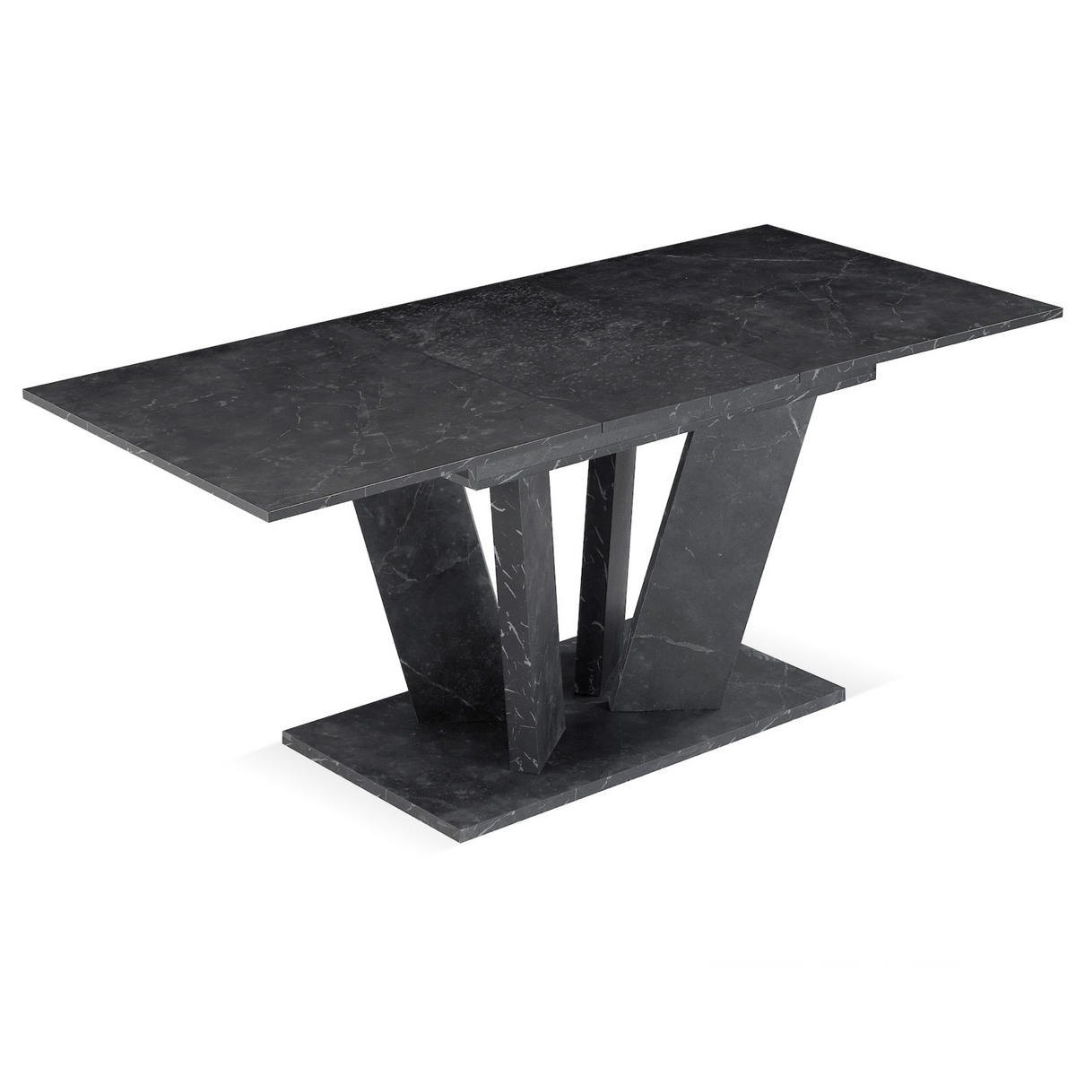 ESSTISCH WILLEM 120-160/80/76 cm - Anthrazit, Holzwerkstoff (80/120/76cm) - B&D Home