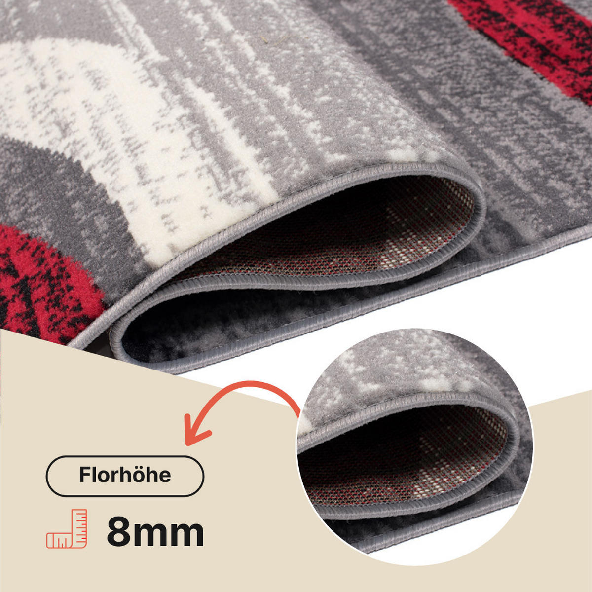 TEPPICH DREAM Rot 250/300 cm - Rot, Textil (250/300cm) - Tapiso