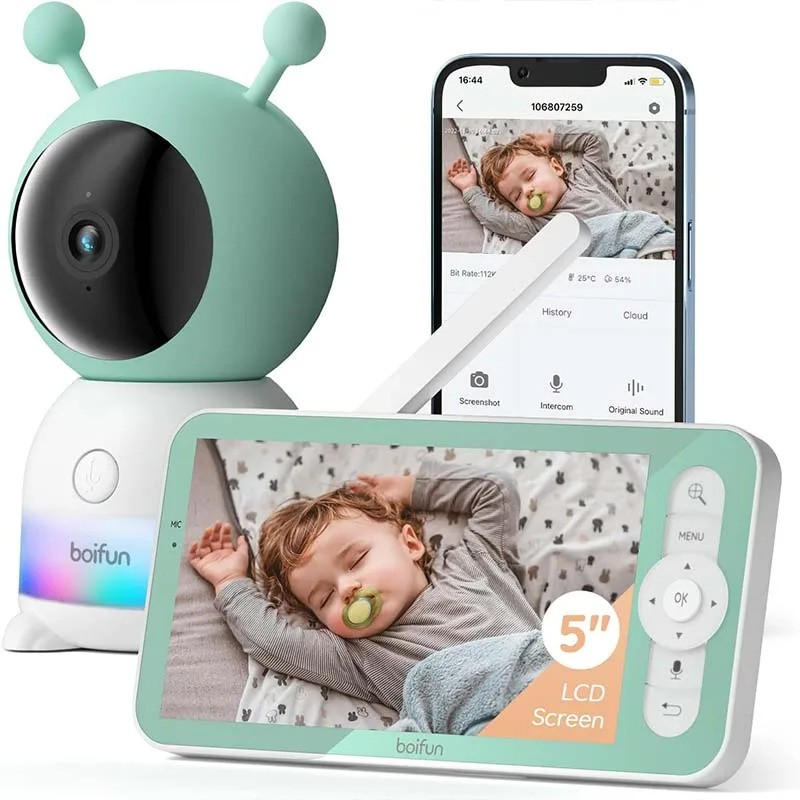 BABYPHONE 2K 5-Zoll Nachtkamera, Grün - Grün, Kunststoff - Kaket