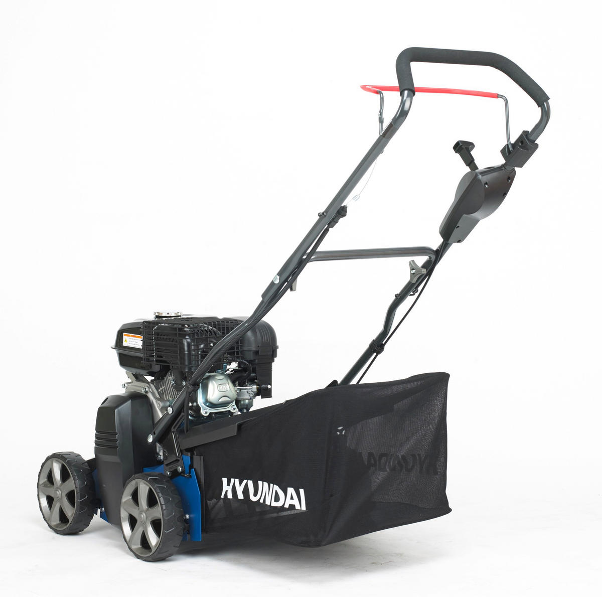 BENZIN-VERTIKUTIERER Lüfter SC4001G Rasenlüfter Moosentferner (40 cm, 5.4 PS, 45L Fangkorb) - Blau, Metall (64/57/66.4cm) - HYUNDAI