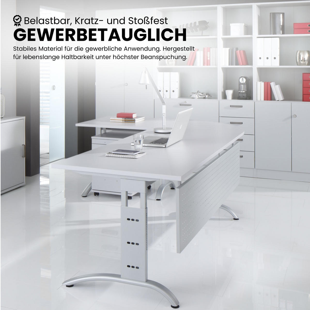 SCHREIBTISCH Serie-F 80/80/74 cm in Buchefarben - Buchefarben, Holzwerkstoff (80/80/74cm) - bümö