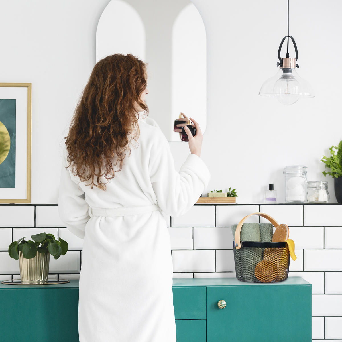 DRAHTKORB - Schwarz, Holz/Metall (27.5/30/25.5cm) - Relaxdays