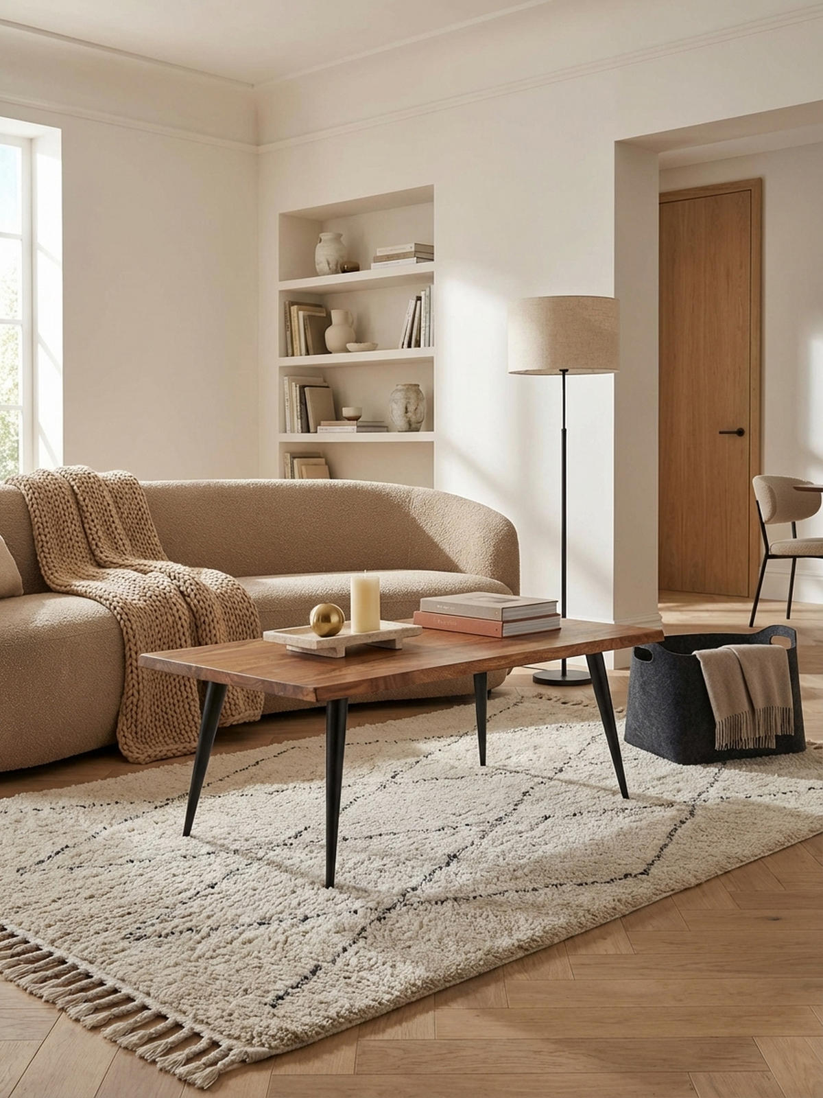 COUCHTISCH Sheesham Massivholz in Natur mit Baumkante und Metallgestell, 110x60x40 cm, Handgefertigt, Schutzlack-beschichtet - Schwarz/Braun, Holz/Metall (60/110/40cm) - KADIMA DESIGN