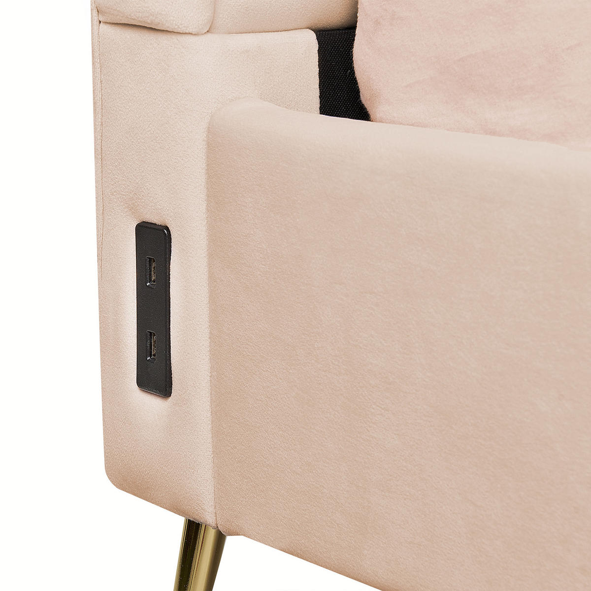 POLSTERBETT 140/200cm Beige Miribel - Beige, Textil (140/200cm) - Beliani