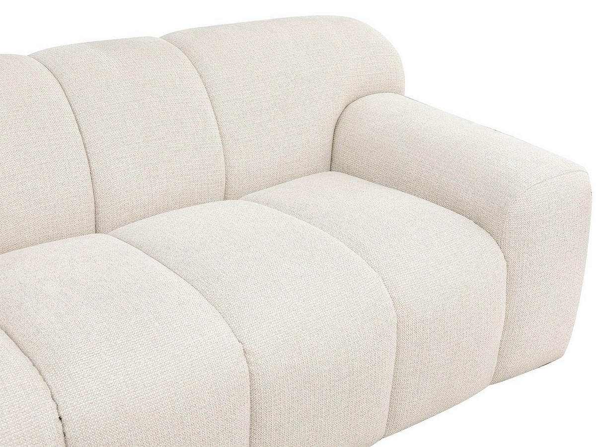 SOFA - 3 Personen - stoff - beige Atuju - Beige, Textil (200/74/111cm) - Vente-Unique