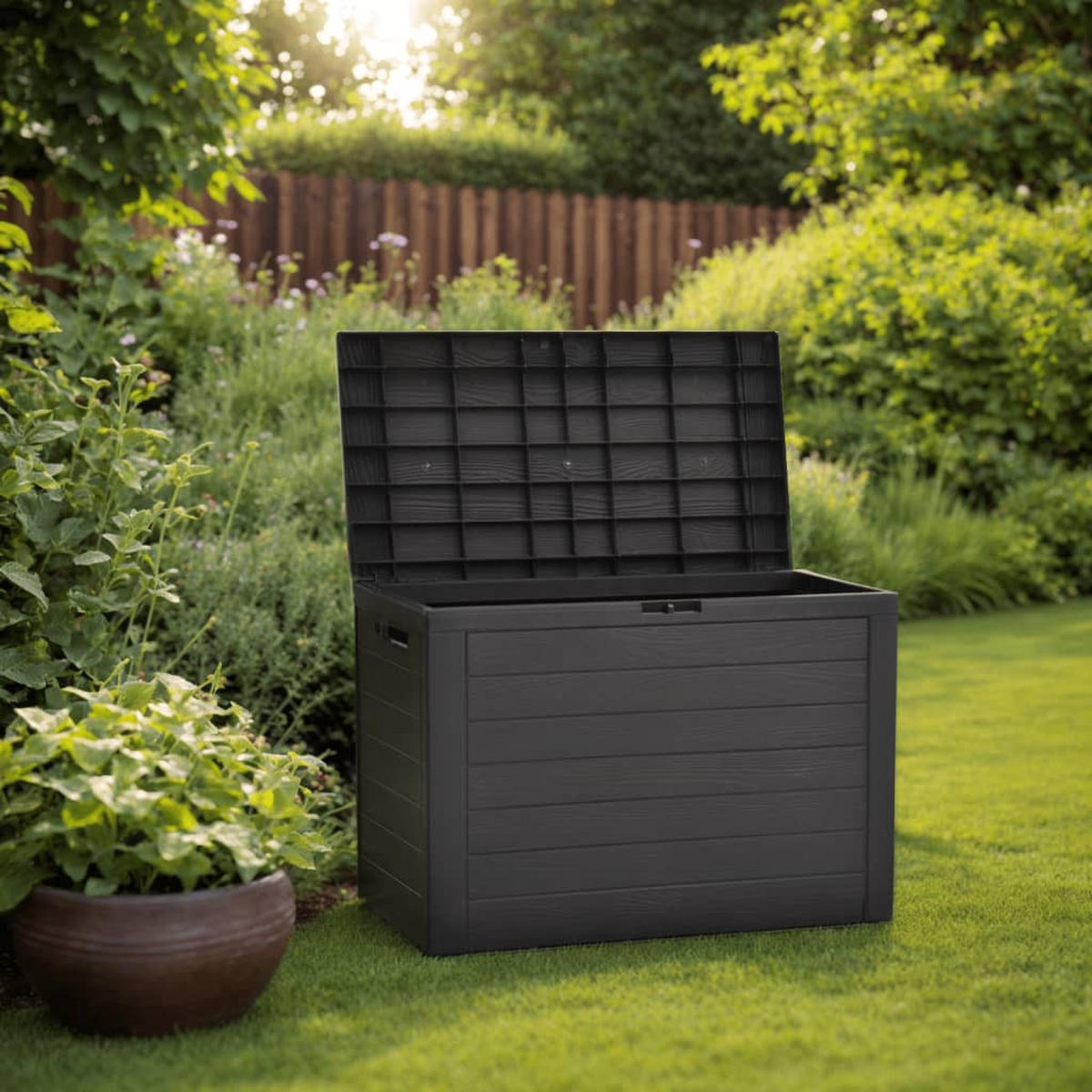 GARTENTRUHE Anthrazit 78x44x55 cm - Anthrazit, Kunststoff (78/55/44cm) - furnicato