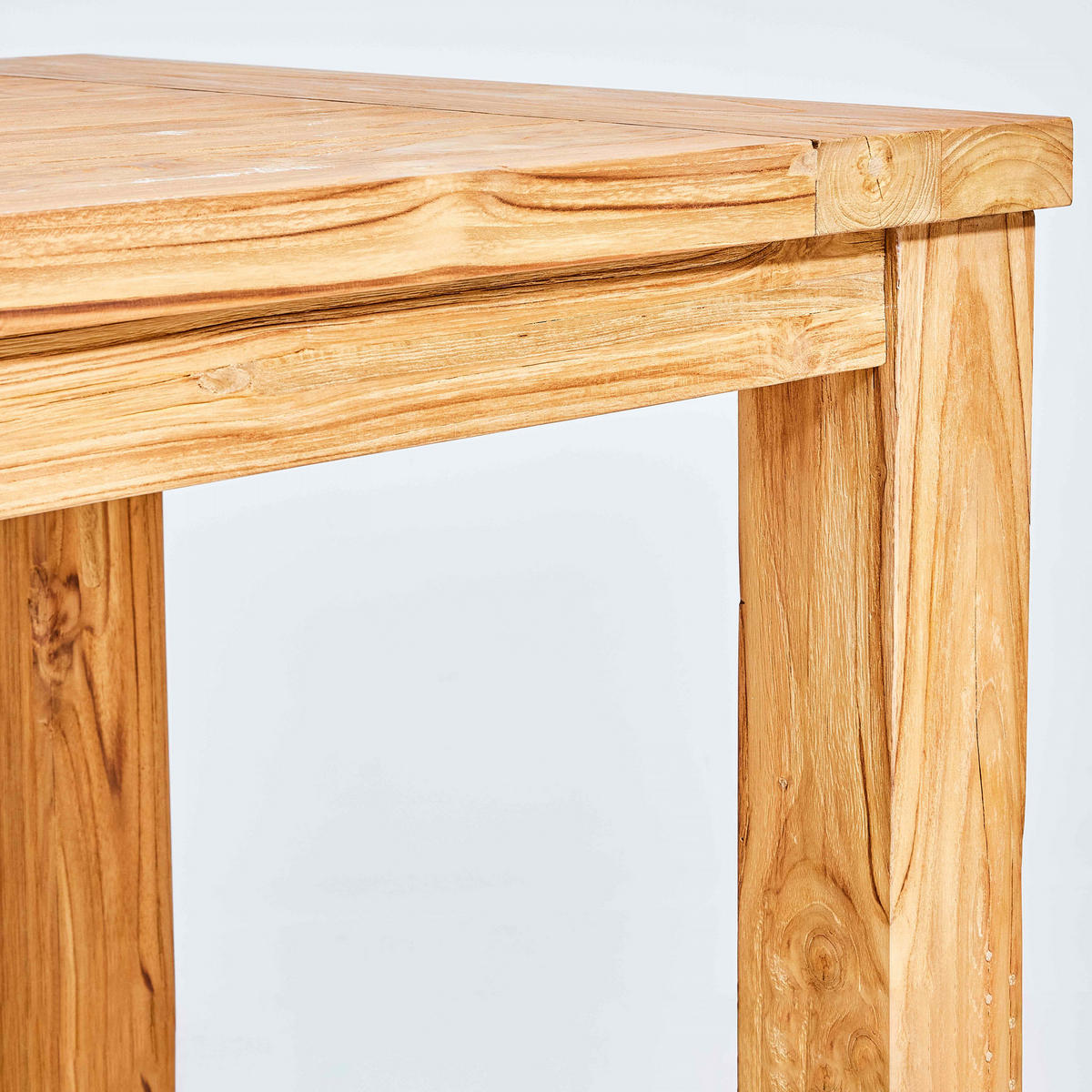 GARTENBARTISCH, Braun - Braun, Holz (80/120/110cm) - Oviala