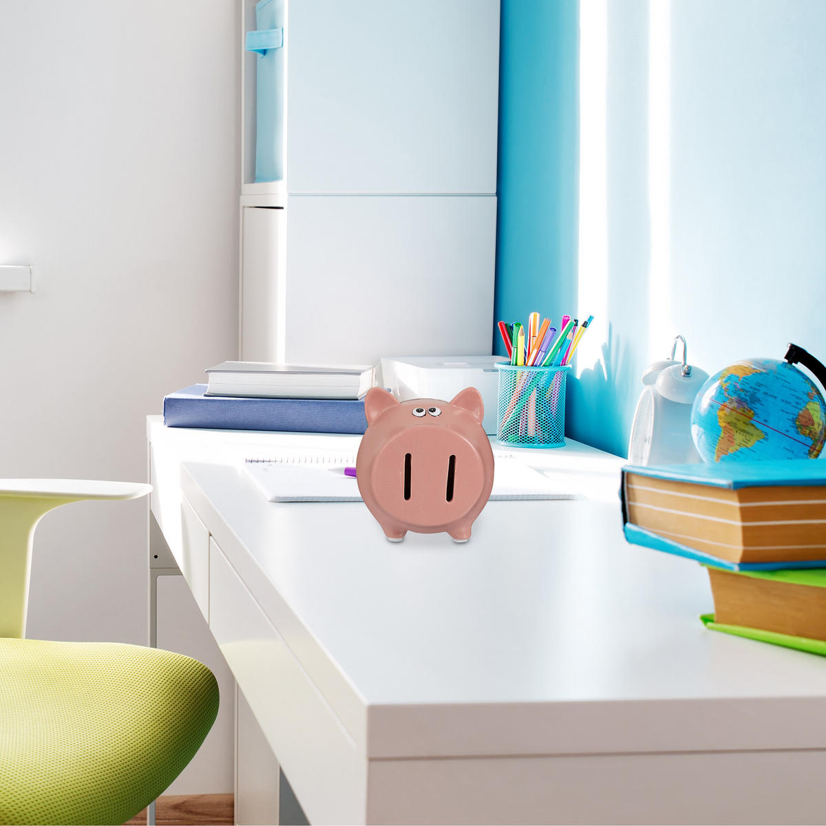 SPARSCHWEIN - Rosa, Stein/Textil (12/12.5/14cm) - Relaxdays