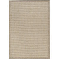 TEPPICH Outdoor Flachgewebe Uni-Farbe Polypropylen Balkon Beige Rechteckig 240x340 - Beige, Textil (240/340cm) - KADIMA DESIGN