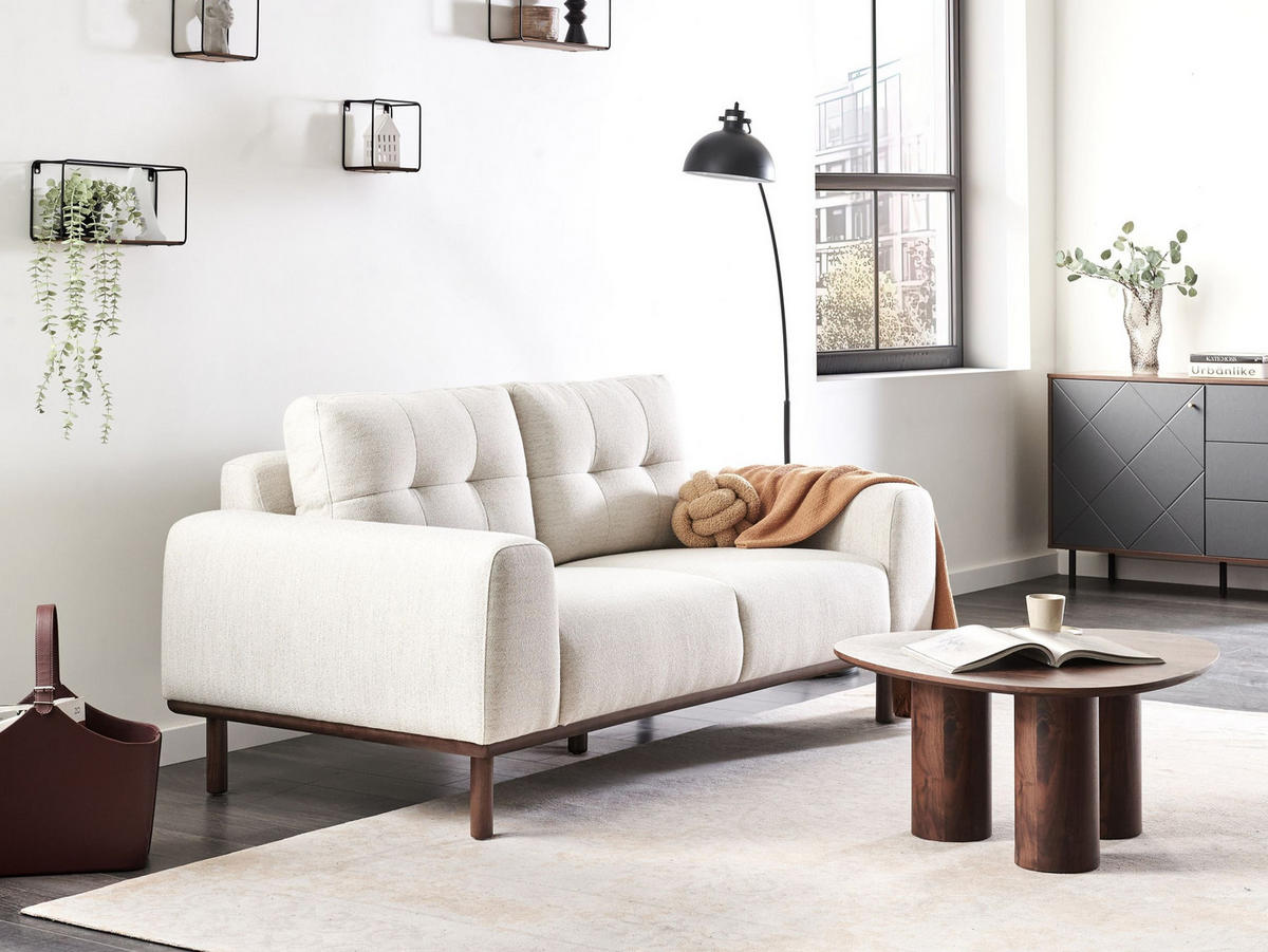 2-SITZER-SOFA Stoff Hellbeige Laurila - Beige, Textil (170/71/92cm) - Beliani