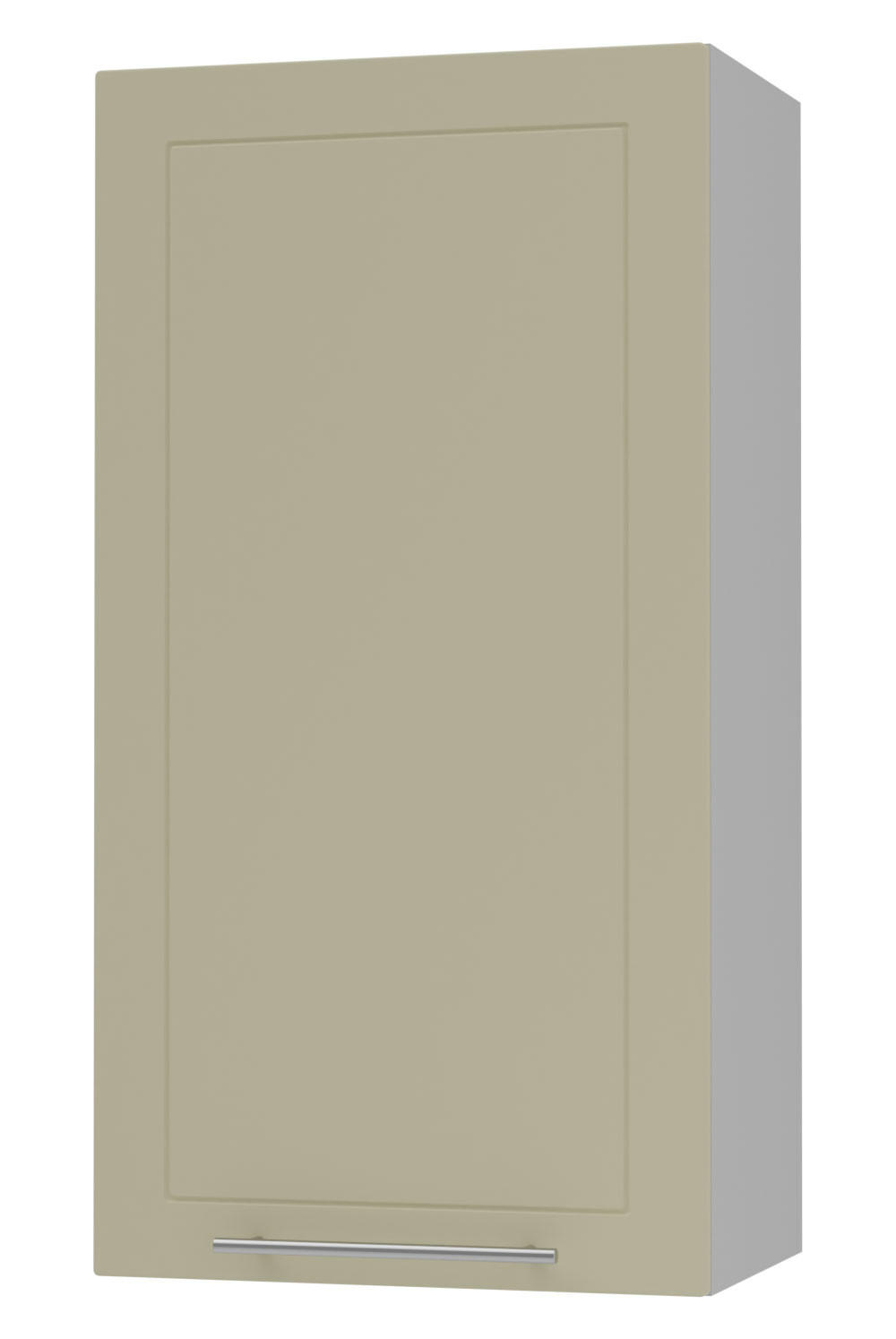 KÜCHENHÄNGESCHRANK Kvantum W4/60/1 Vanille Matt / Grau Matt 60 / 32,5 / 96cm - Creme/Grau, Holz/Holzwerkstoff (60/96/32.5cm) - Feldmann-Wohnen