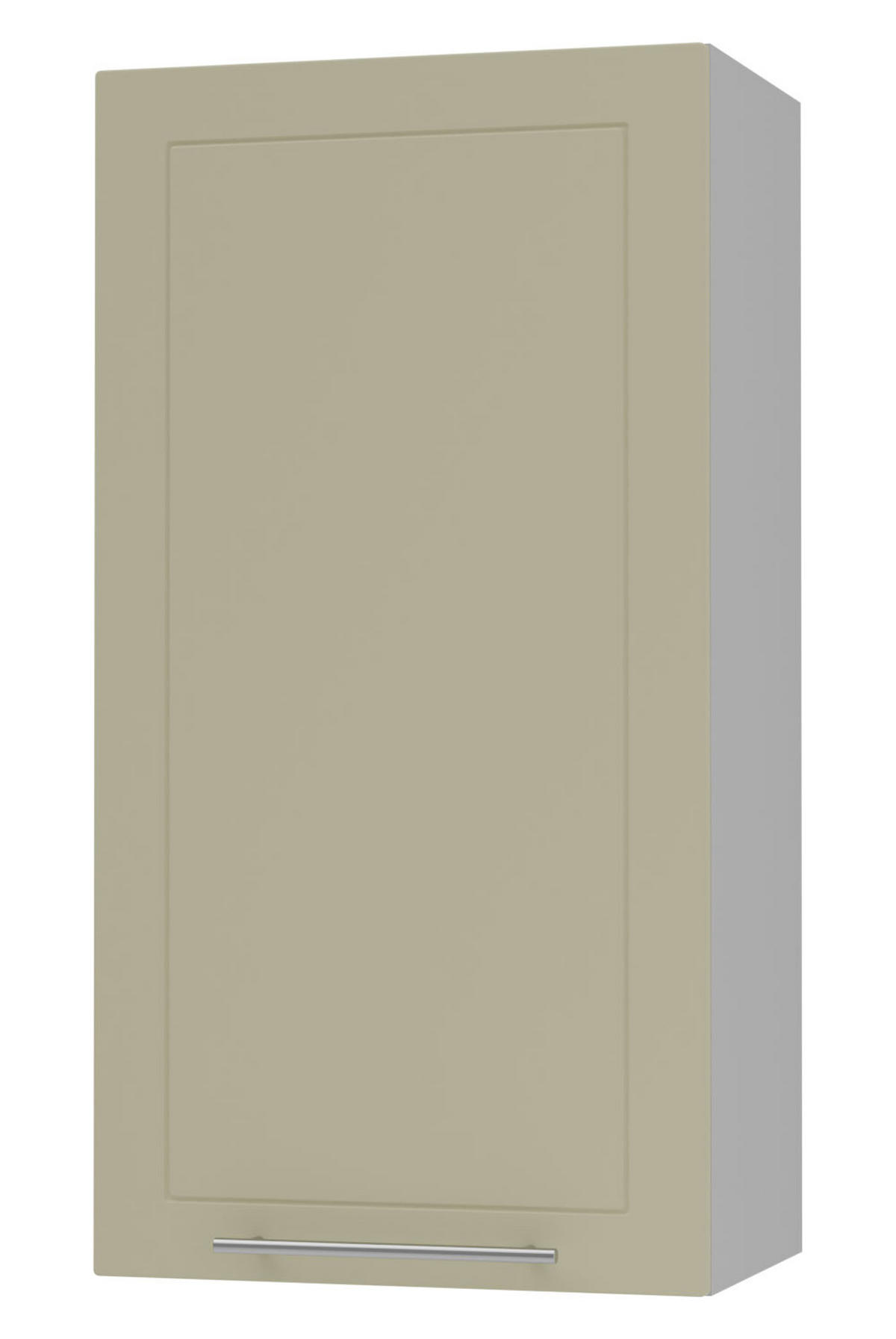 KÜCHENHÄNGESCHRANK Kvantum W4/60/1 Vanille Matt / Grau Matt 60 / 32,5 / 96cm - Creme/Grau, Holz/Holzwerkstoff (60/96/32.5cm) - Feldmann-Wohnen
