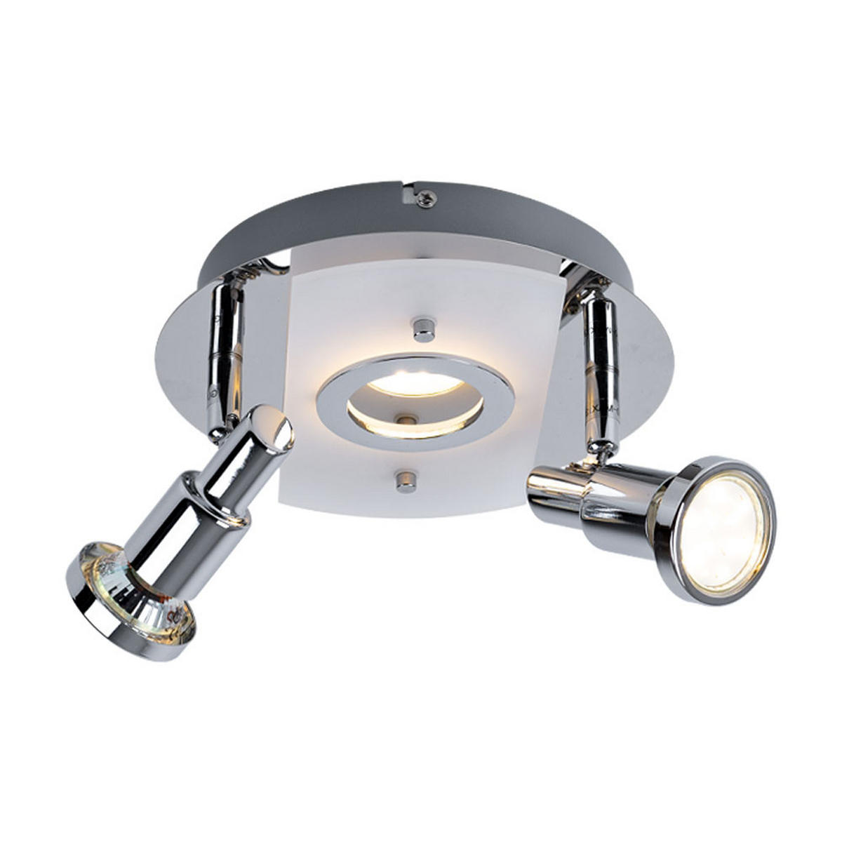 LED DECKENLEUCHTE Splash Chrom Silber - Silberfarben, Metall (20/20/11.5cm) - Briloner