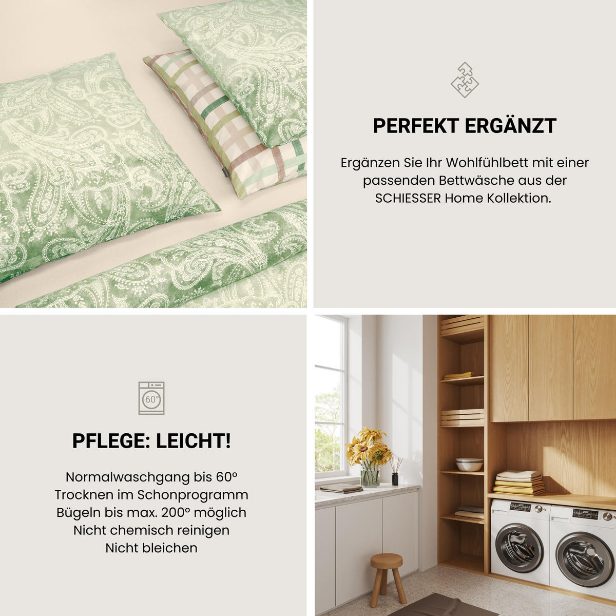 SPANNBETTLAKEN Elli - 97/3 - 100 x 200 cm - Creme - Creme, Textil (100/200cm) - SCHIESSER