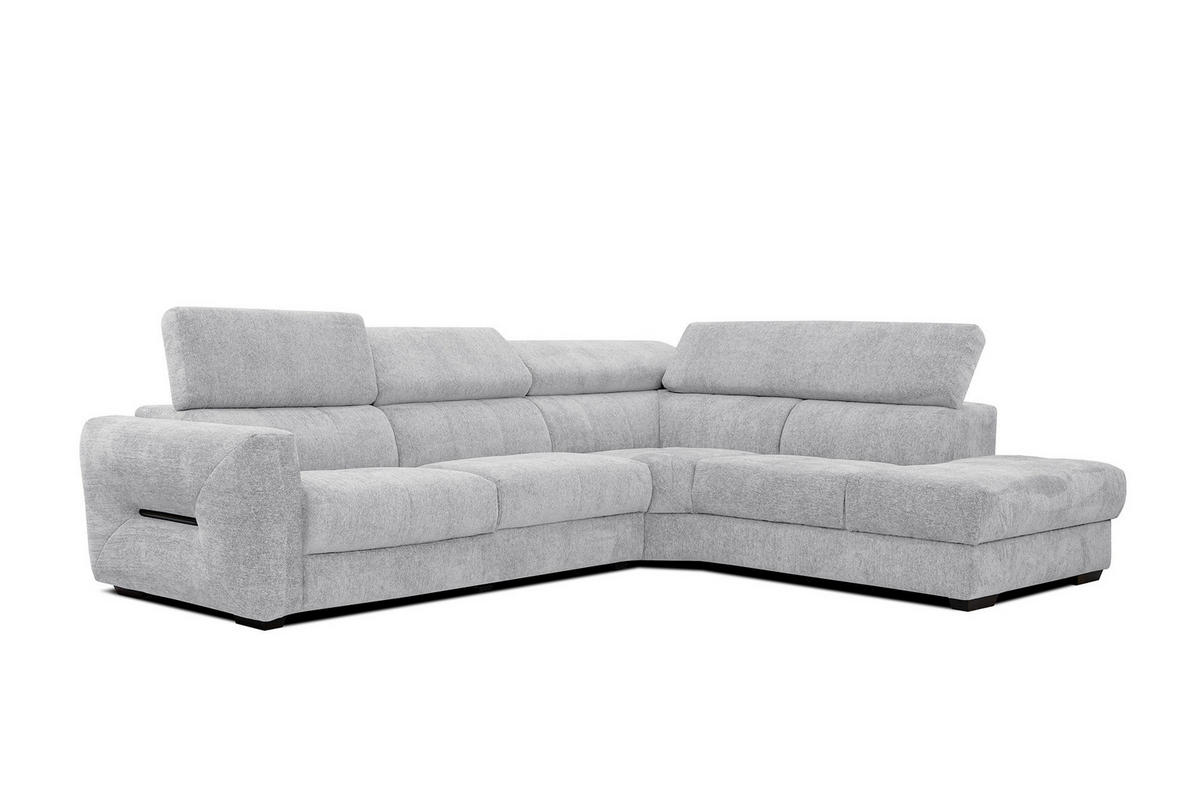 ECKSOFA CALVERA 5-Sitzer, hellgrau - Hellgrau, Holzwerkstoff/Textil (298/239cm) - Courtois Laville