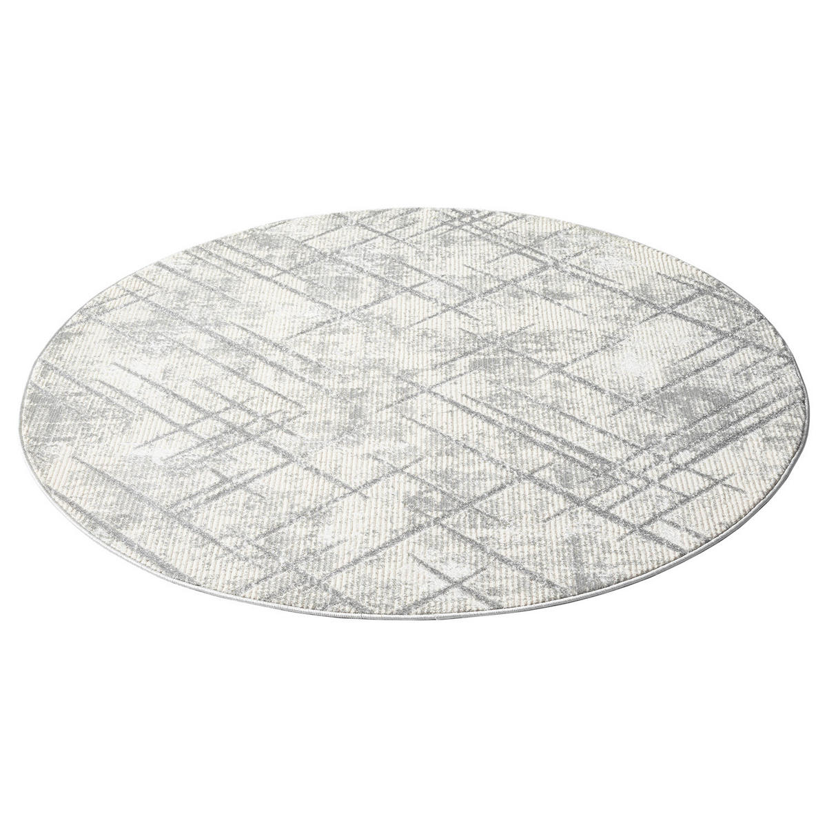 KURZFLOR-TEPPICH Antik 245 Grau 160 cm Rund - Grau, Textil (160/160cm) - carpet city