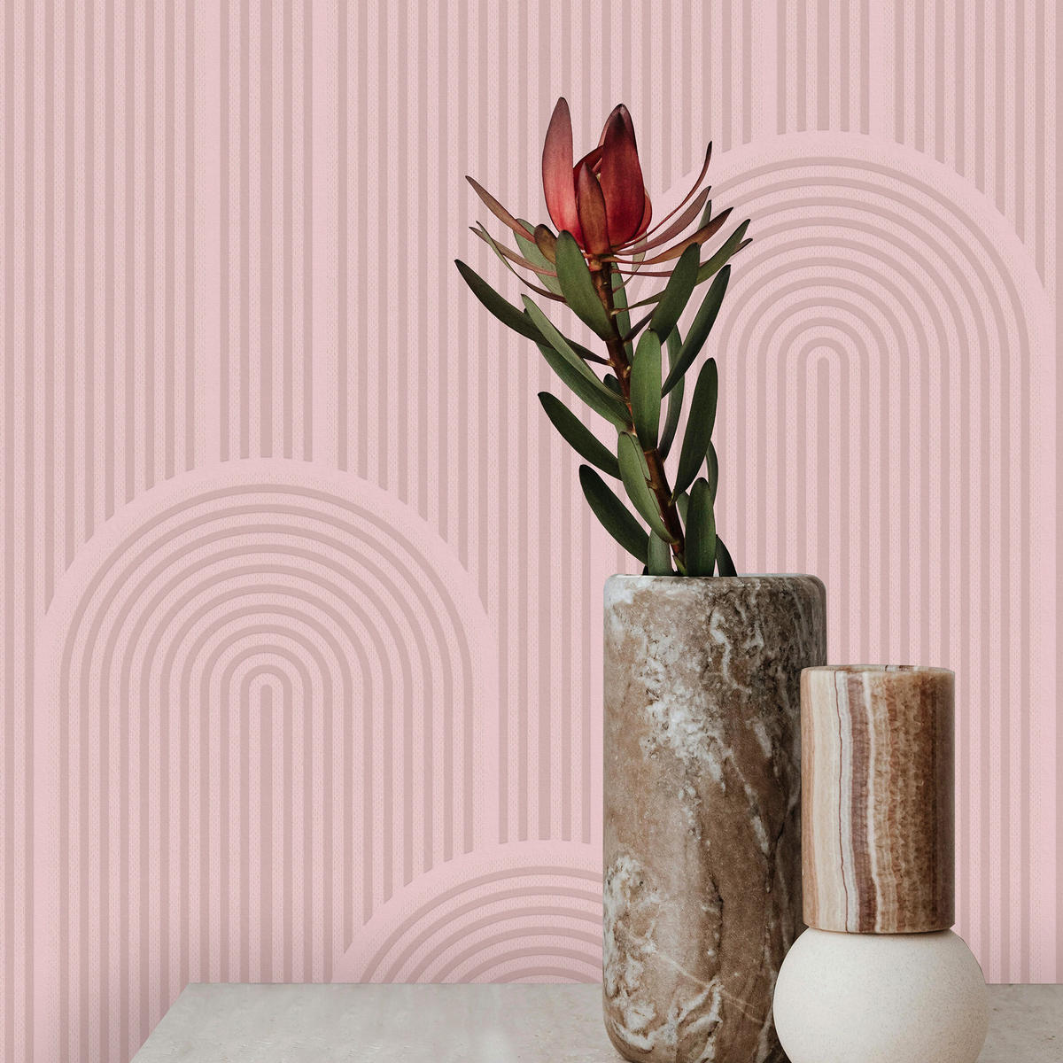 VLIESTAPETE Bowi - Pink, Papier/Kunststoff (52/1000cm) - Superfresco Easy