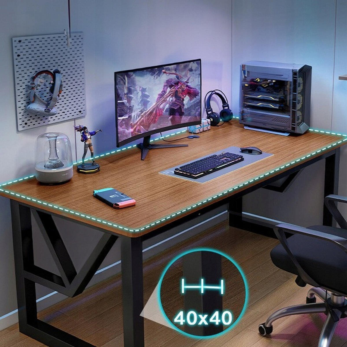 COMPUTERTISCH, braun, 120/60/75cm - Braun, Holzwerkstoff (60/120/75cm)