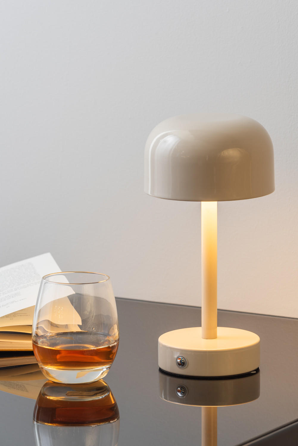 TISCHLAMPE James LED 12.5/12.5/24.5 cm - Grau, Metall (12.5/12.5/24.5cm) - Leitmotiv