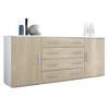 SIDEBOARD Verona Eiche sägerau - Eiche San Remo, Holzwerkstoff (166/72/35cm) - Vladon