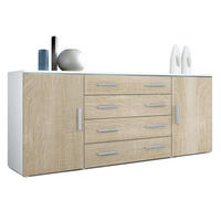 SIDEBOARD Verona Eiche sägerau - Eiche San Remo, Holzwerkstoff (166/72/35cm) - Vladon