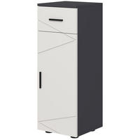 BADEZIMMERSCHRANK 30x30x82 cm Grau mit Schublade & verstellbarem Regal - Grau, Holzwerkstoff (30/82/30cm) - Modfu