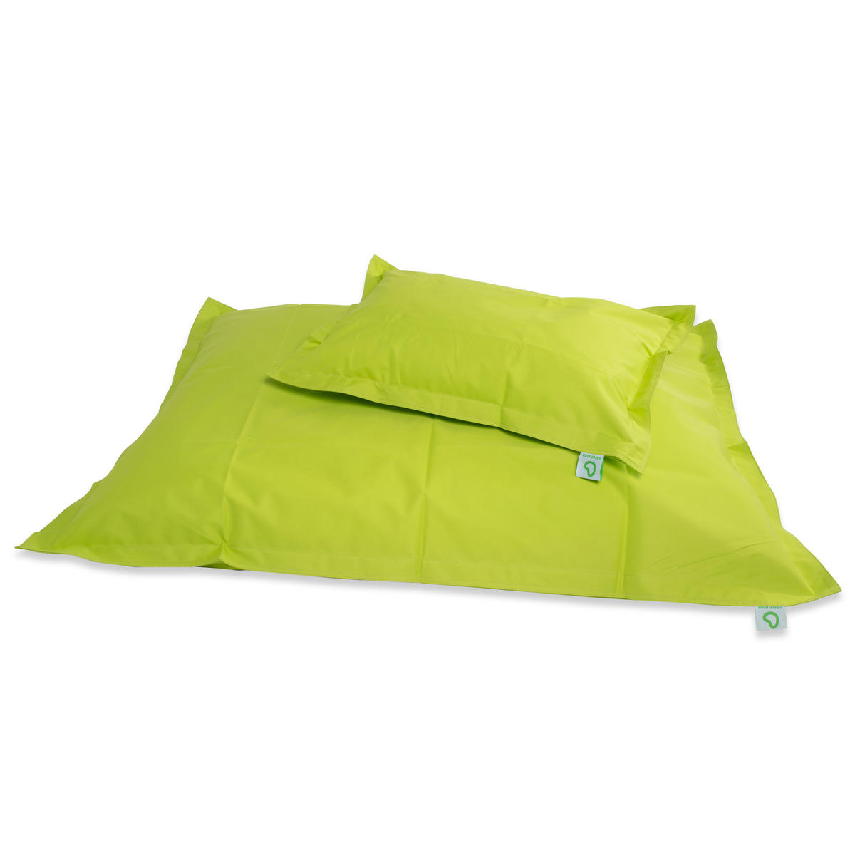 SITZSACK XXL 2er Set "Square" + "BeBi" - Hellgrün, Textil (140/25/180cm) - Green Bean