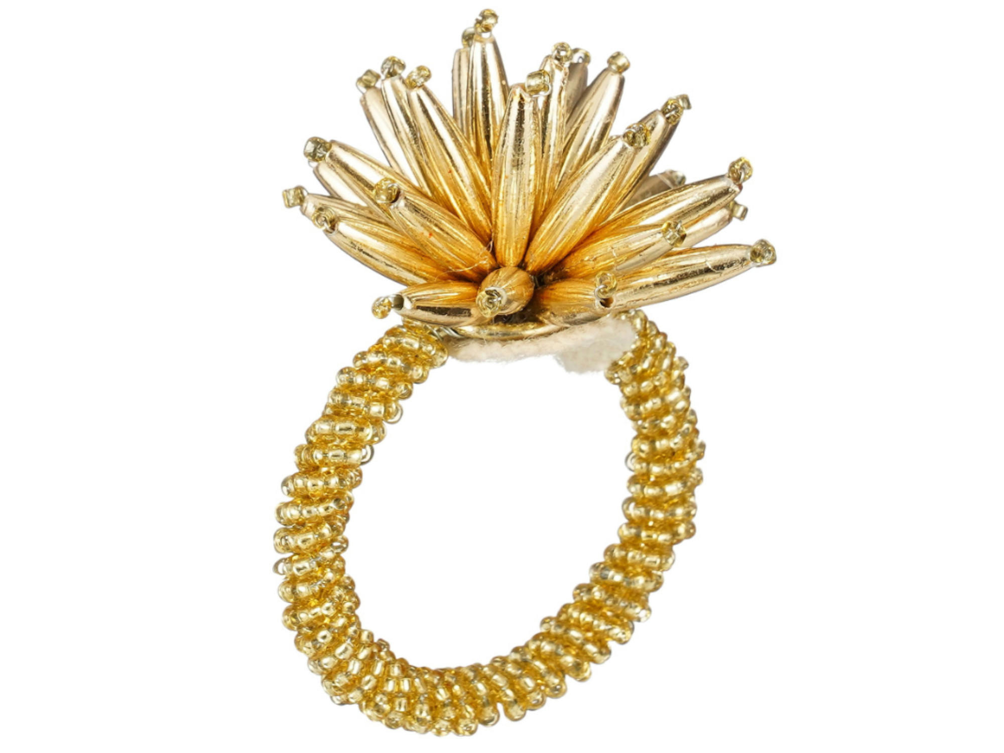 SERVIETTENRING mit Schmucksteinen gold, 6 × 8 cm - Goldfarben, Kunststoff (6/8/2cm) - LAALU