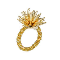 SERVIETTENRING mit Schmucksteinen gold, 6 × 8 cm - Goldfarben, Kunststoff (6/8/2cm) - LAALU