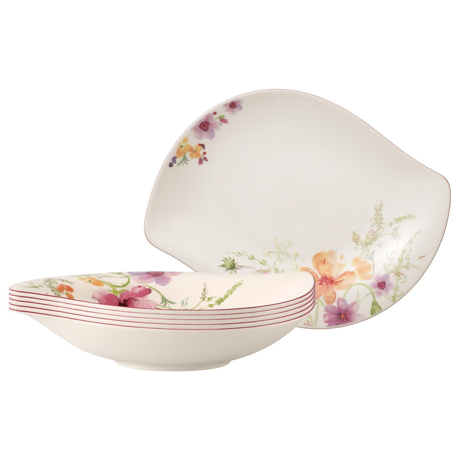 SCHALEN Mariefleur Serve & Salad bunt 36 x 26 cm 6er Set - Multicolor, Keramik (1cm) - Villeroy & Boch