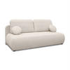 Schlafsofa CLAIRE, zweisitzig, mit Schlaffunktion, Neve 03 - Creme, Textil (208/90/95cm) - Lookway