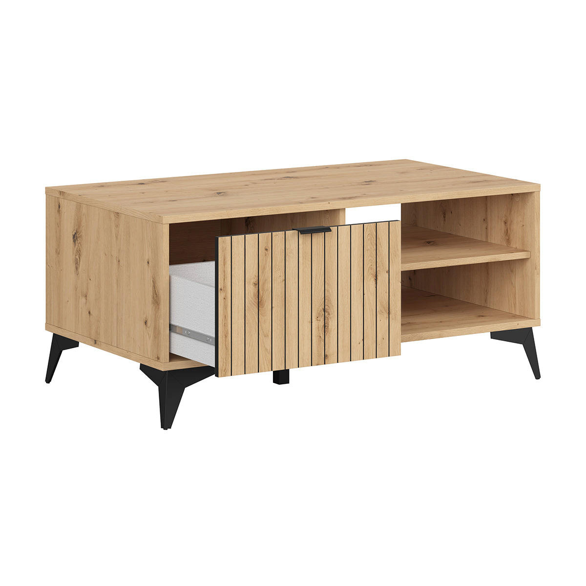 KLUBSKA MIZICA Mao Les hrastovega videza - rjava, leseni material (60/110/50cm) - Petits-meubles