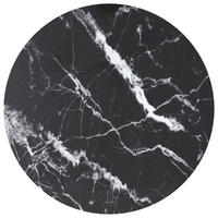 TISCHPLATTE Schwarz Ø70/0,8 Cm Hartglas In Marmoroptik - Schwarz, Glas (70/70/0.8cm) - vidaXL