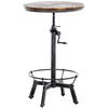 BARTISCH rund Holz antik silber - Silberfarben, Holz/Metall (59/84/59cm) - CLP