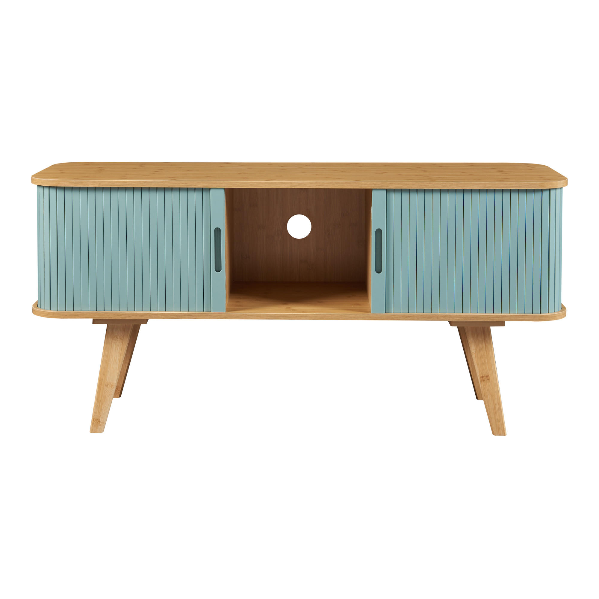 TV-ELEMENT Tysvær - Blau, Holz/Holzwerkstoff (120/58/40cm) - [en.casa]