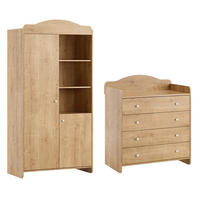BABYZIMMER 2-teilig Megeve Holz - Braun, Holzwerkstoff (90.4/105.4/51.7cm) - Petits-meubles