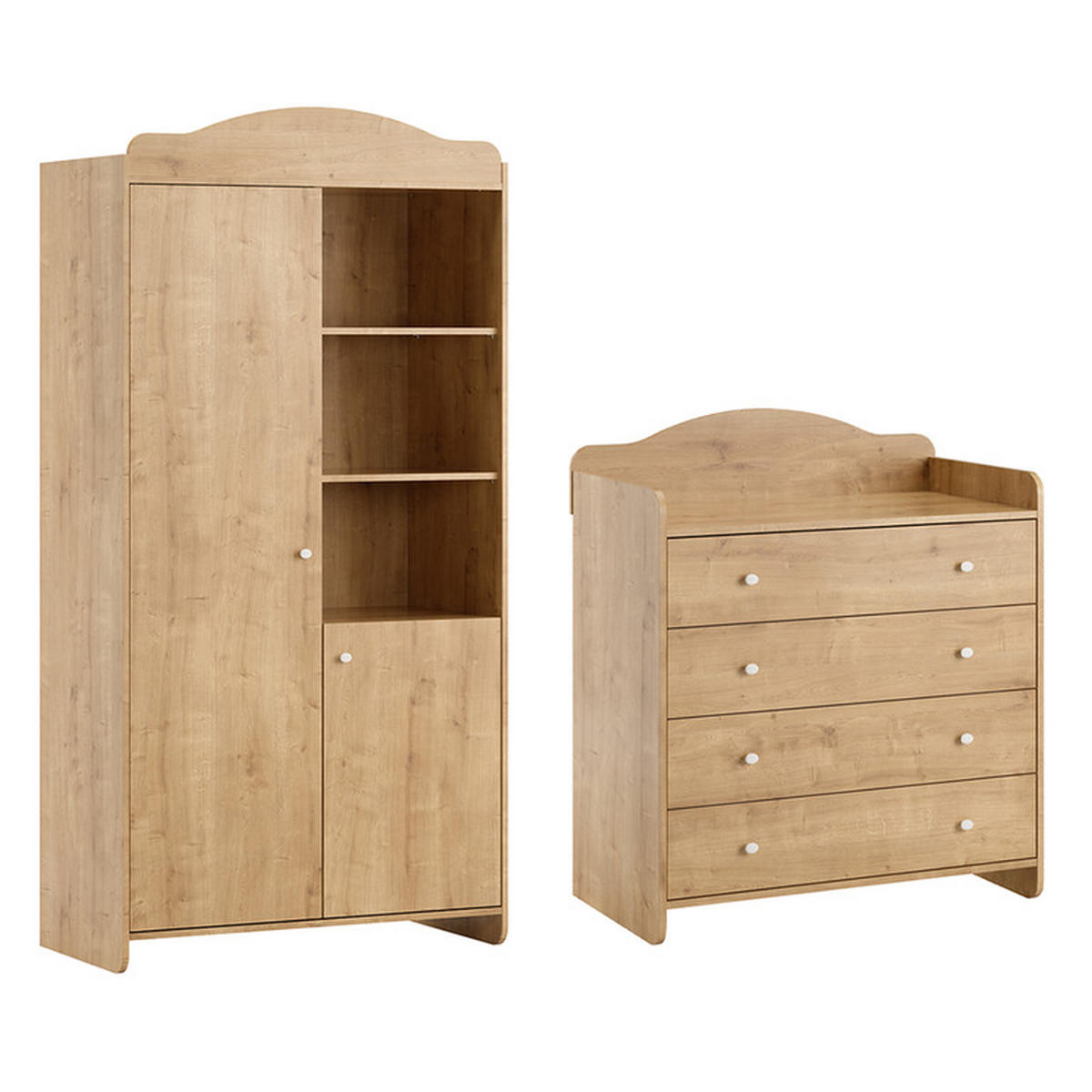 BABYZIMMER 2-teilig Megeve Holz - Braun, Holzwerkstoff (90.4/105.4/51.7cm) - Petits-meubles