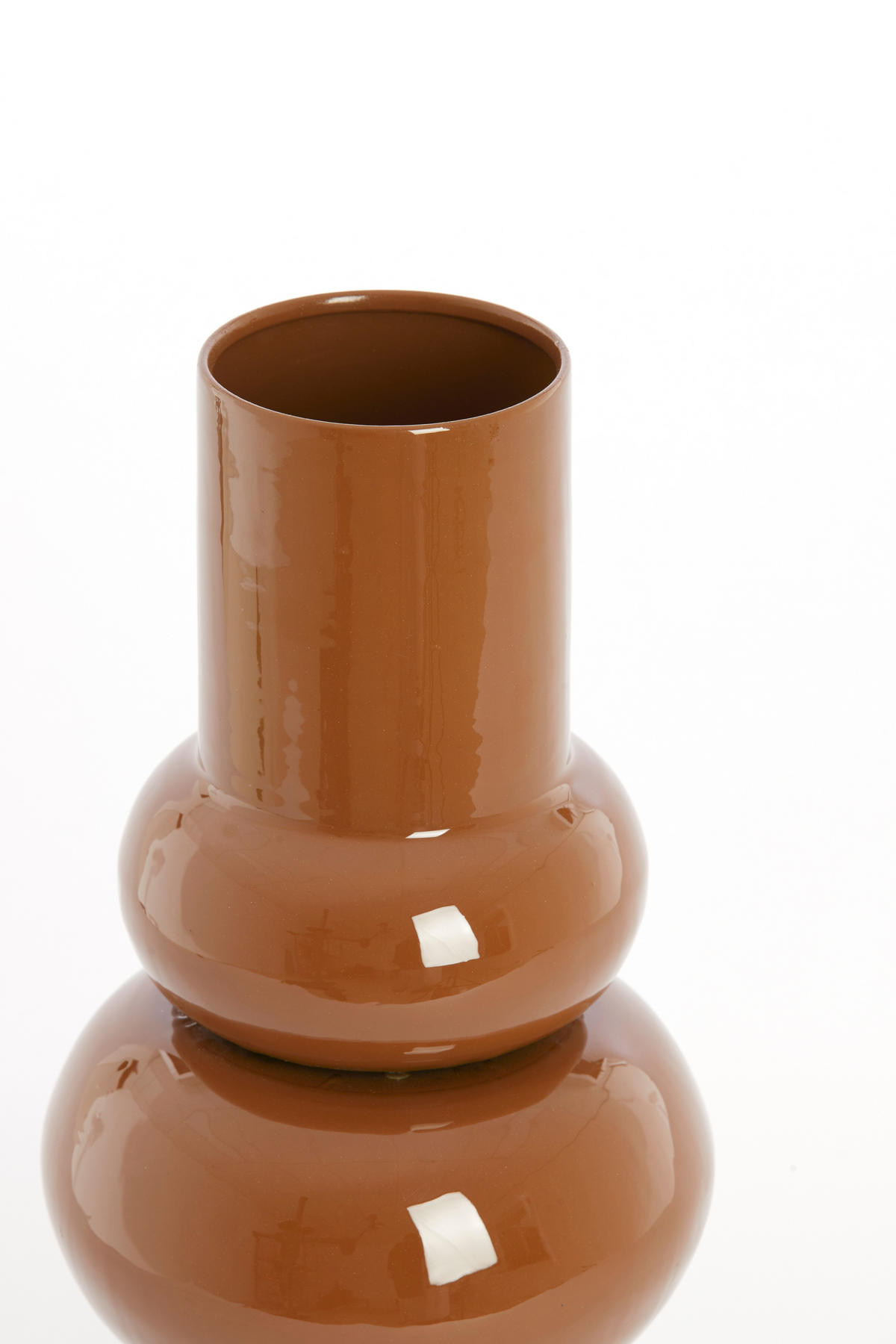 VAZE Irissa Braun 19/19/43 cm - Braun, Metall (43cm) - Light & Living